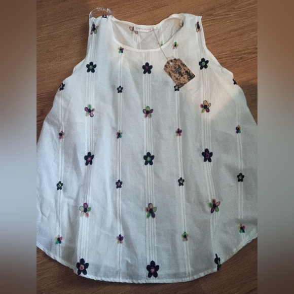 Chris & Carol | Tops | Floral Embroidered Top White | Poshmark